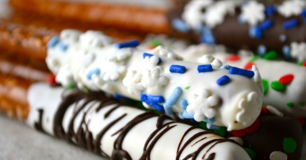 Chocolate Covered Pretzel Sticks