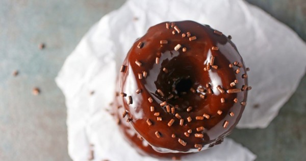 Brownie Cake Donuts with Chocolate Glaze