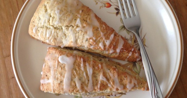 Earl Grey Scones with Lemon Drizzle