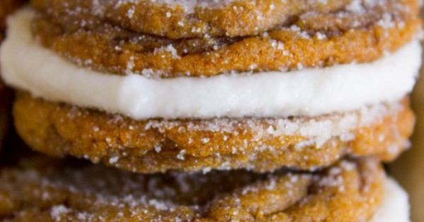 Ginger Molasses Sandwich Cookies with Buttercream Frosting