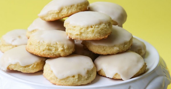 Glazed Soft-Baked Almond Flour Lemon Cookies