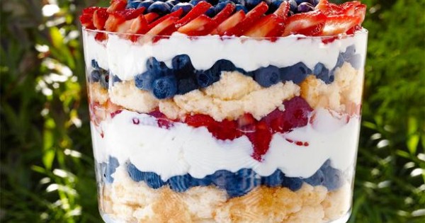 Patriotic Berry Trifle