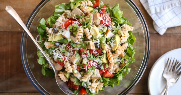 Southwest Green Chile-Chicken Pasta Salad