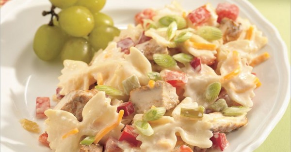 Spicy Chicken and Bow Tie Pasta Salad