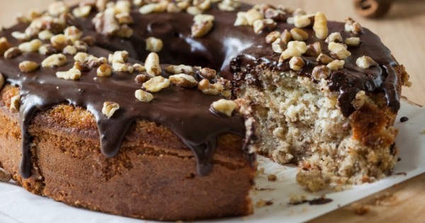 Banana Black Walnut Cake