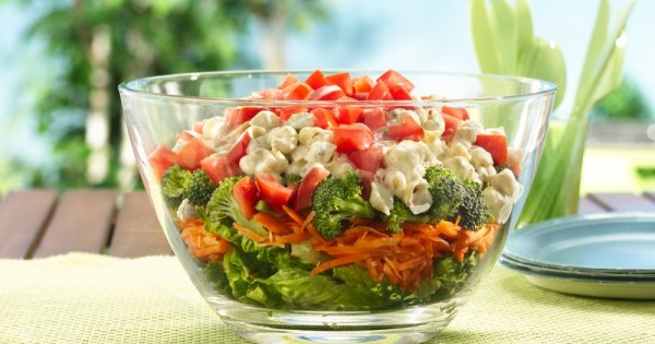 Layered Summer Pasta Salad