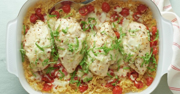 Garlic-Butter Orzo Chicken Casserole