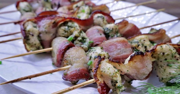 Keto Chicken Bacon Ranch Kabobs