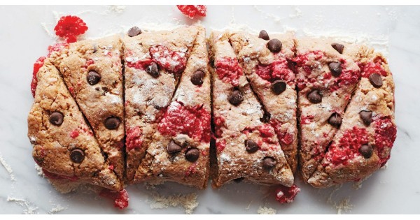 Raspberry Chocolate Chip Scones