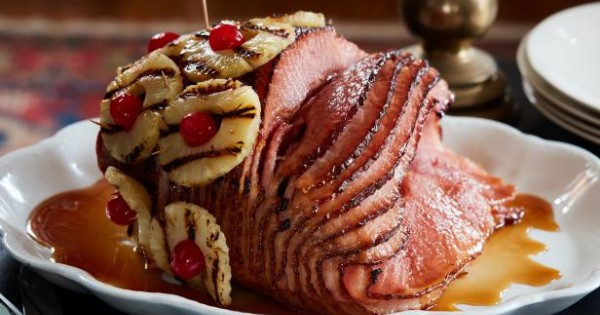 Grilled Glazed Ham
