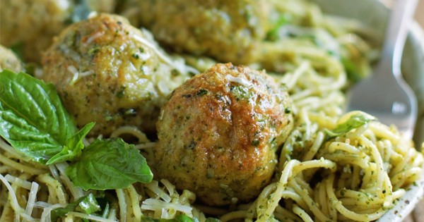 Pesto Chicken Meatballs