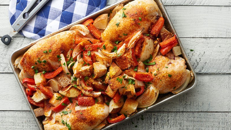 Easy Baked Chicken and Potato Dinner-image