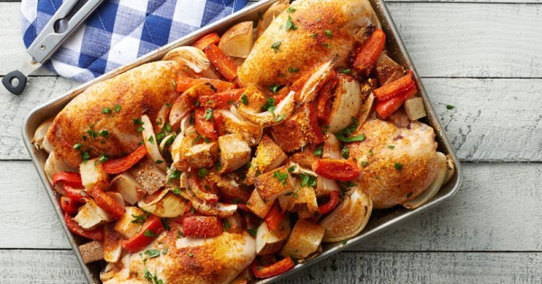 Easy Baked Chicken and Potato Dinner