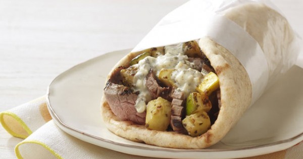 Steak & Vegetable Gyro