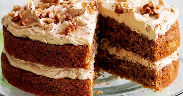 Coffee and walnut cake