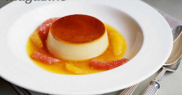 Jasmine Crème Caramels with Citrus Compote