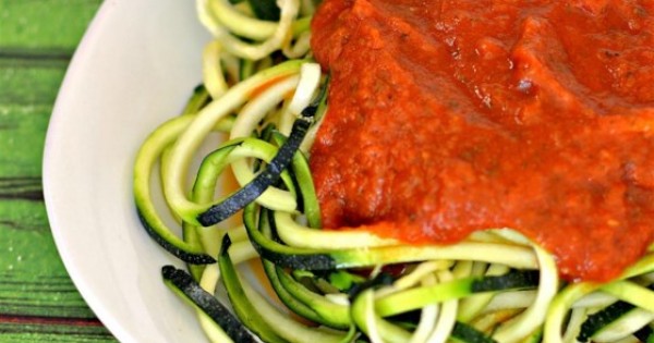 Zucchini Spaghetti alla Marinara