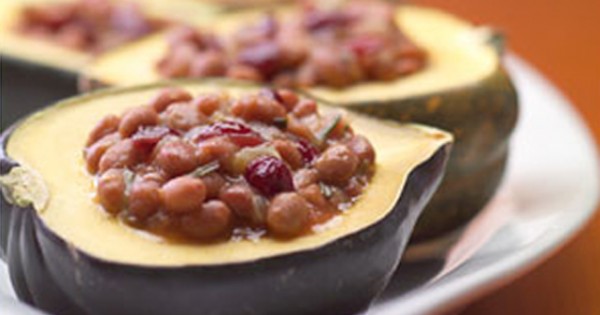 Maple Bean-Stuffed Acorn Squash