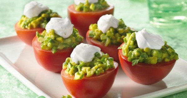 Mexican Plum-Tomato Cups
