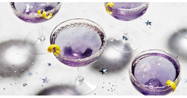Midnight Sparkler Cocktail