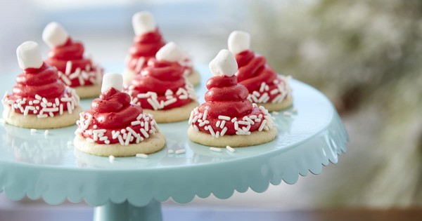 Santa Hat Cookies
