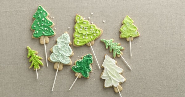Christmas Tree Cookie Pops