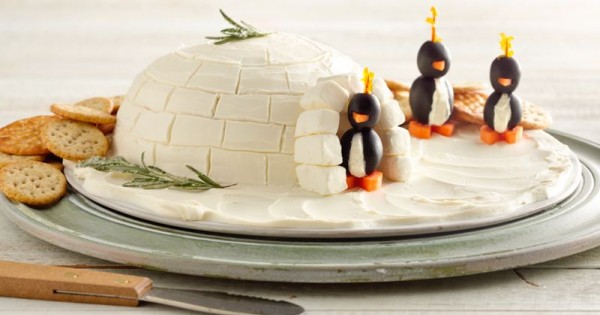 Igloo Spread with Cream Cheese Penguins