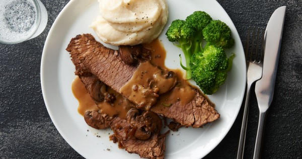 Slow-Cooker Smothered Beef Brisket