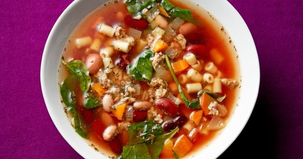 Ground Turkey Minestrone Soup