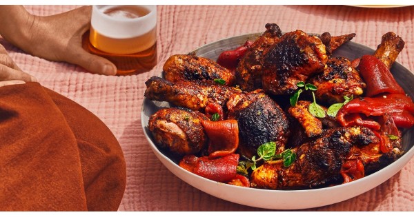 Cold Paprika-Grilled Chicken with Marinated Bell Peppers