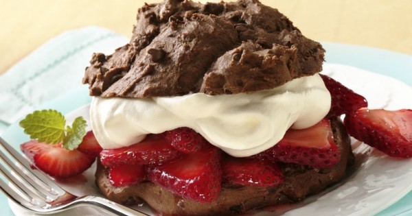 Chocolate-Strawberry Shortcakes