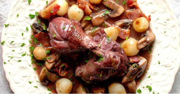 Coq au Vin (Chicken in Wine Sauce)