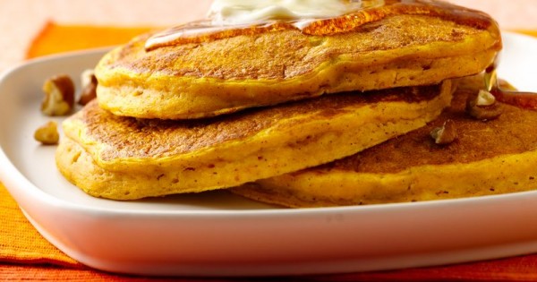 Candied Ginger Pumpkin Pancakes