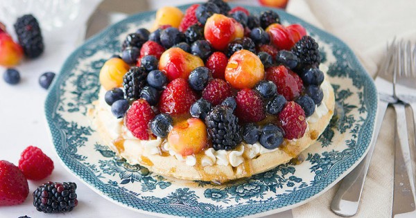 Best Vanilla Berry Waffles