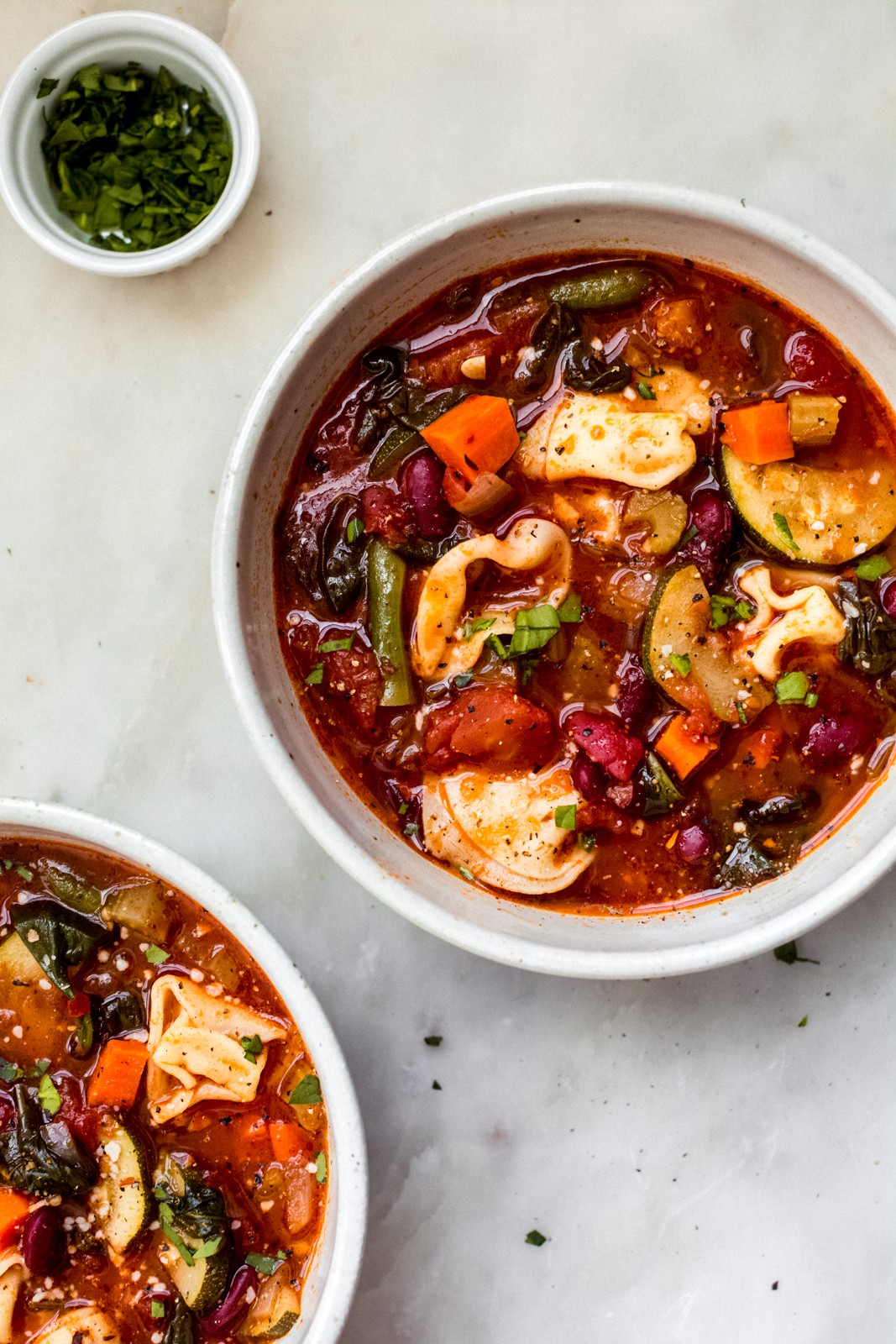 Fire-Roasted Tortellini Minestrone Soup-image