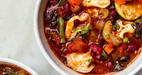 Fire-Roasted Tortellini Minestrone Soup