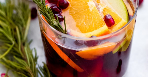Festive Sangria Mocktail