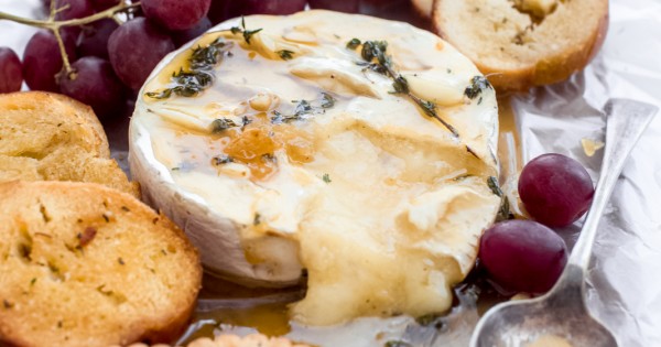 Herb Garlic Baked Brie