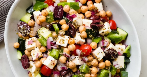 Marinated Feta Greek Salad