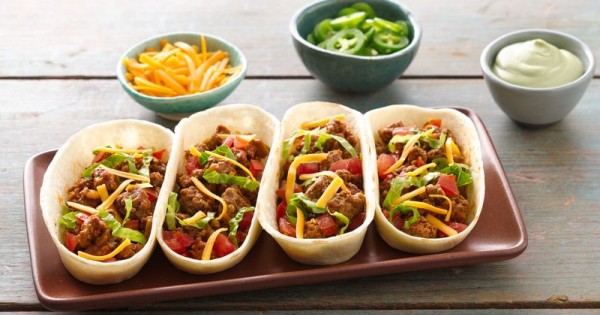 Easy Beef Ten Minute Taco Bowls