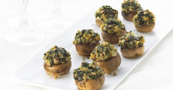 Spinach-Stuffed Mushrooms