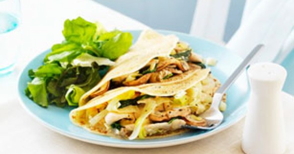 Chicken and Mushroom Crepes
