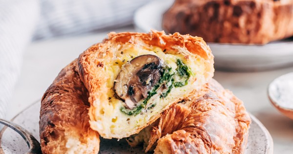 Baked Breakfast Croissant Boats