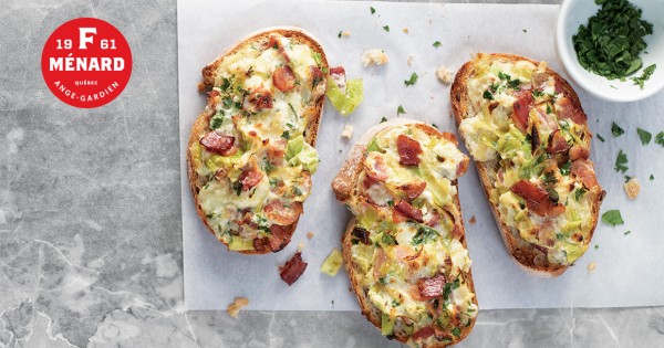Bacon, Leek & Cheese Tartines
