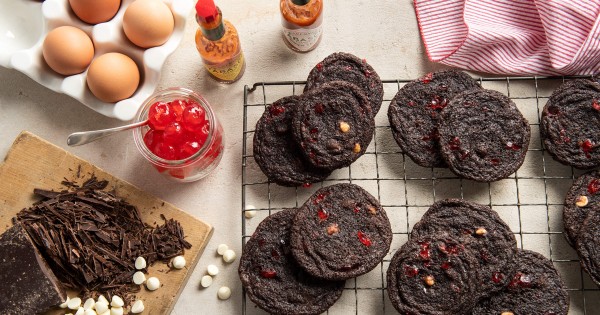 Spicy Cherry And Chocolate Cookies