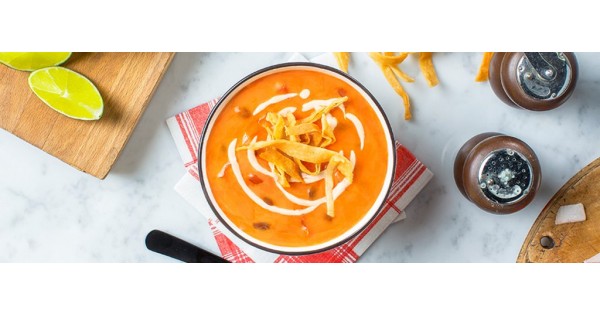 Creamy Tomato Black Bean Taco Soup