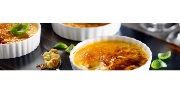 Basil Vanilla Crème Brûlée
