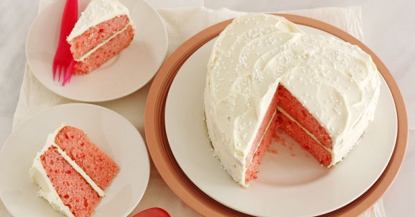 Strawberry White Chocolate Champagne Cake