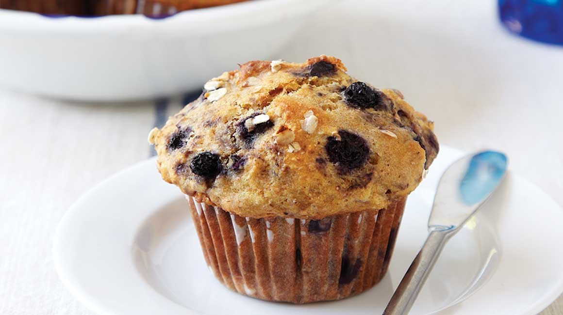 Blueberry-oatmeal muffins-image