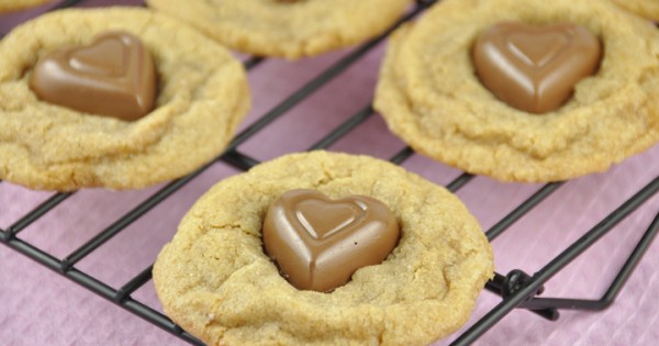 Chocolate Heart Biscoff Cookies
